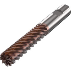 Seco - 25mm Diam 9 Flute Solid Carbide 3mm Corner Radius End Mill - USA Tool & Supply