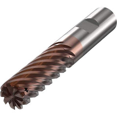 Seco - 16mm Diam 9 Flute Solid Carbide 2mm Corner Radius End Mill - USA Tool & Supply