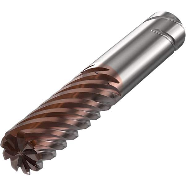 Seco - 16mm Diam 9 Flute Solid Carbide 2mm Corner Radius End Mill - USA Tool & Supply