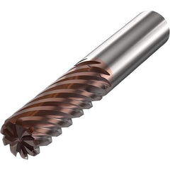 Seco - 25mm Diam 9 Flute Solid Carbide 2mm Corner Radius End Mill - USA Tool & Supply