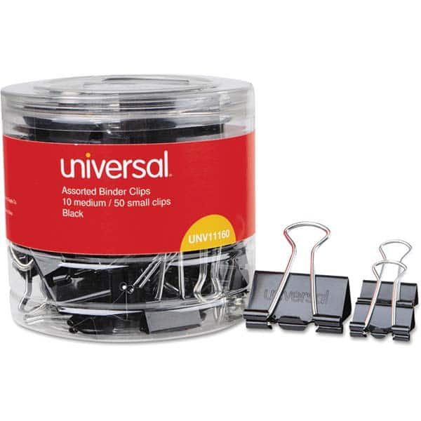 UNIVERSAL - Binder Clips Binder Type: Binder Clip Capacity (Inch): 0.63 - USA Tool & Supply