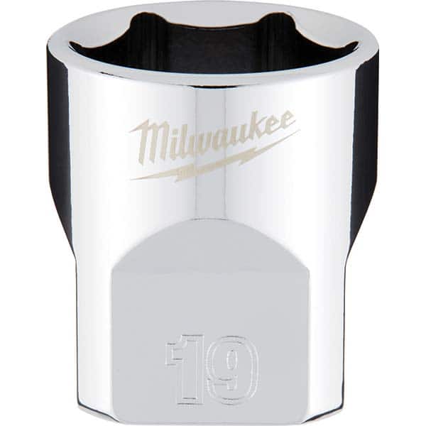 Milwaukee Tool - Hand Sockets Drive Size (Inch): 3/8 Size (mm): 19.0000 - USA Tool & Supply