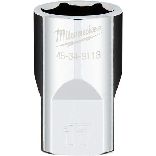 Milwaukee Tool - Hand Sockets Drive Size (Inch): 1/2 Size (mm): 17.0000 - USA Tool & Supply