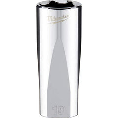 Milwaukee Tool - Hand Sockets Drive Size (Inch): 3/8 Size (mm): 19.0000 - USA Tool & Supply