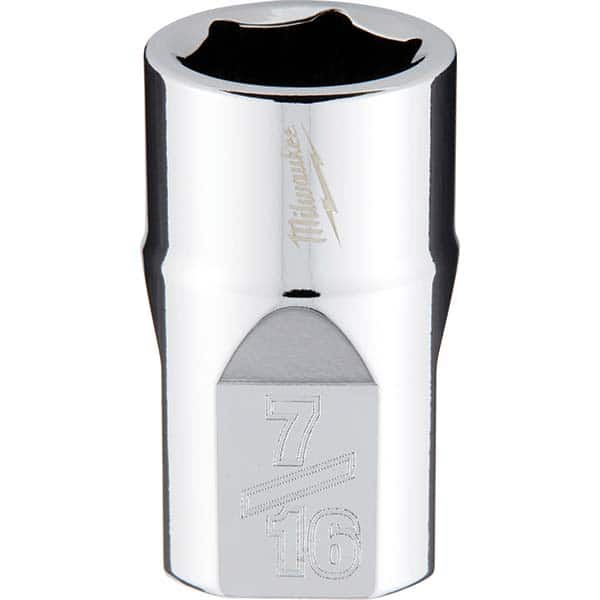 Milwaukee Tool - Hand Sockets Drive Size (Inch): 3/8 Size (Inch): 7/16 - USA Tool & Supply