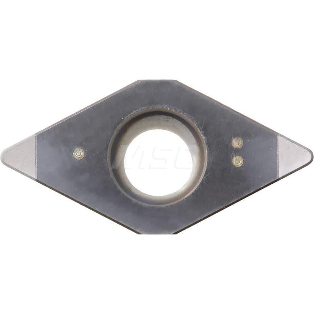 Kyocera DCMW 3251S00435MET KBN35M Grade Honeycomb CBN, 7 Degree, Diamond, Positive Rake Angle, Neutral Turning Insert for Heavy Interruption and Roughing in (H) Hardened Materials
