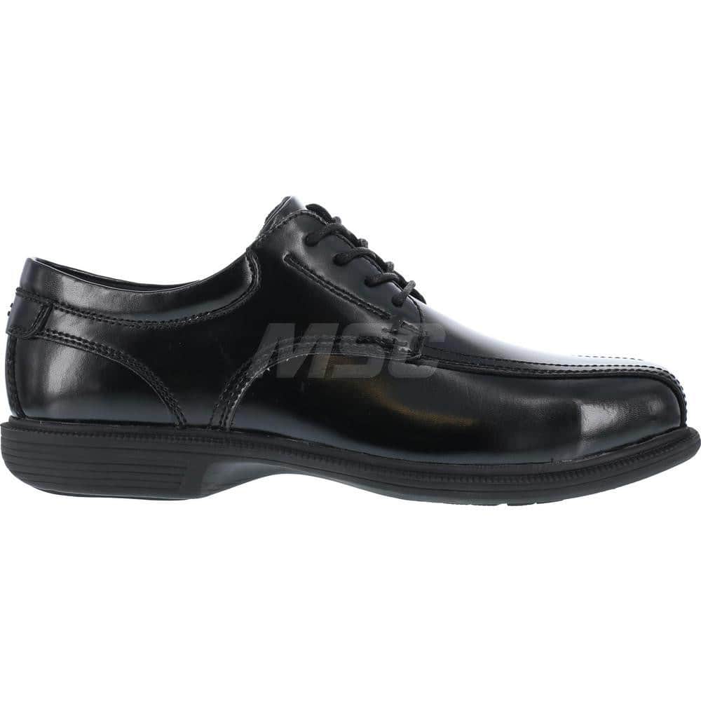 Work Boot: Size 11.5, 2-3/4″ High, Leather, Steel Toe Black, Extra Wide Width