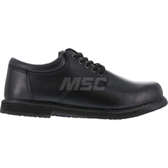 Work Boot: Size 10.5, 2-3/4″ High, Leather, Plain Toe Black, Extra Wide Width