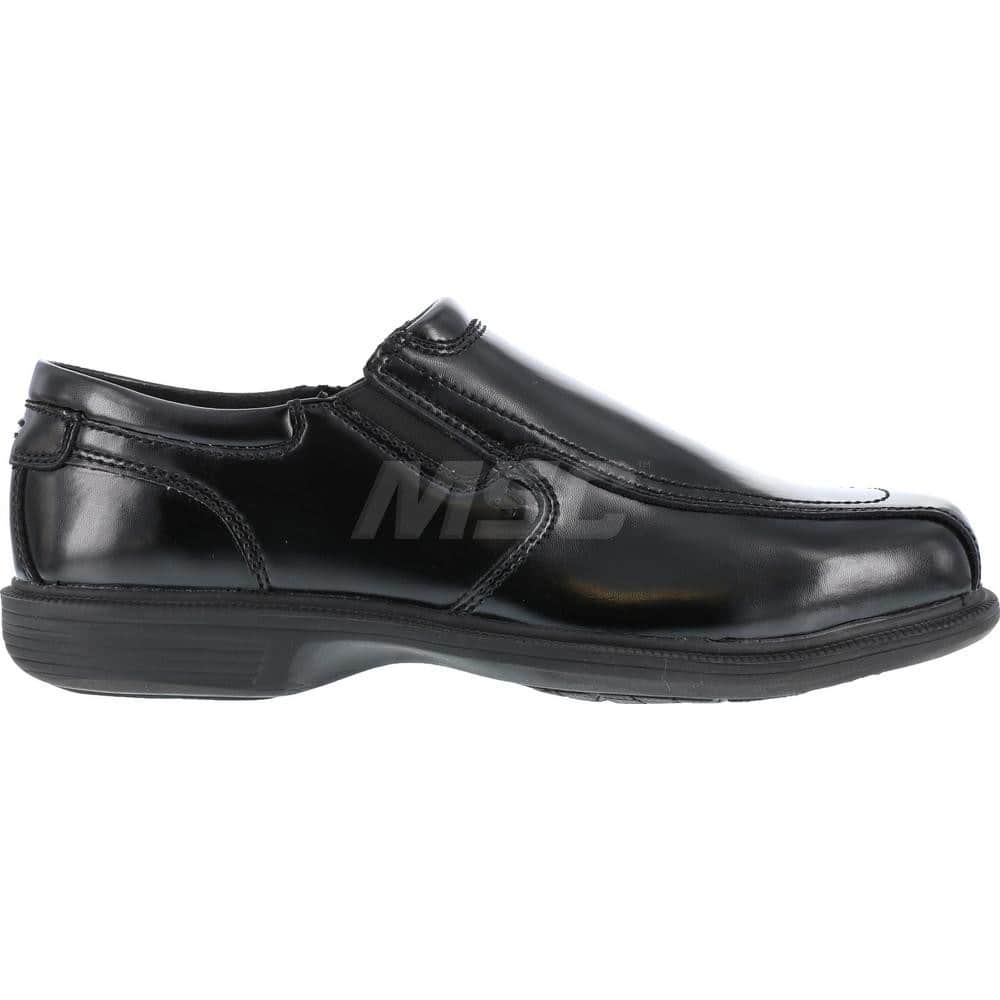 Work Boot: Size 7, 2-3/4″ High, Leather, Steel Toe Black, Standard Width
