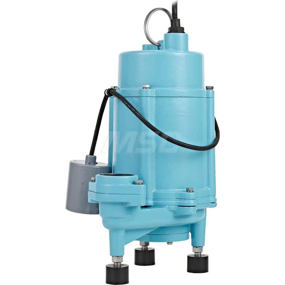 Grinder Sewage & Effluent Pump: Automatic, 1 hp, 6.5A, 230V 1-1/4″ Outlet, Cast Iron Housing