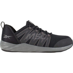 Work Boot: Size 14, 2-3/4″ High, Mesh, Steel Toe Black & Dark Gray, Wide Width