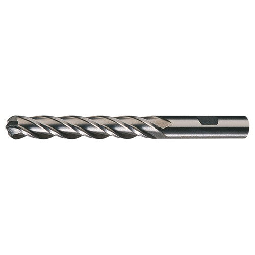 ‎1-1/4″ Dia. × 1-1/4″ Shank × 2″ DOC × 4-1/2″ OAL, HSS TiN, Spiral , 4 Flute, CW Helix, Weldon, Ballnose End Mill - Exact Industrial Supply
