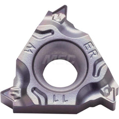 Laydown Threading Inserts; Insert Style: 16ER; Insert Size Code: 16; Insert Material: Solid Carbide; Manufacturer Grade: PR1215; Threads Per Inch: 14.00; Thread Type: External; Thread Standard: Parallel Pipe; Whitworth; Insert Hand: Right Hand; Included A