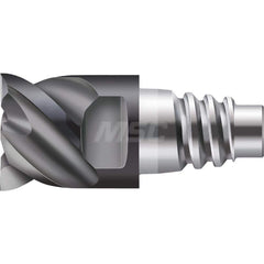 Square End Mill Heads; Mill Diameter (Inch): 1; Mill Diameter (Decimal Inch): 1.0000; Number of Flutes: 5; Length of Cut (Decimal Inch): 1.0080; Connection Type: E25; Overall Length (Inch): 1.9530; Material: Solid Carbide; Finish/Coating: TiAlN; Cutting D