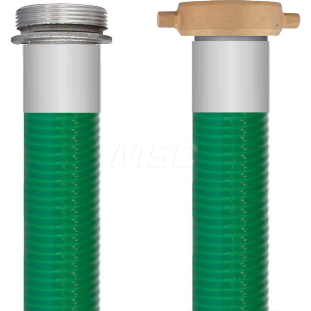 Liquid Suction & Discharge Hose; Inside Diameter (Inch): 4; Length (Feet): 15; Outside Diameter (Decimal Inch): 4.5600; Material: PVC; Working Pressure (psi): 50.000; Vacuum Rating: 29 In. Hg; Color: Green; Minimum Temperature (F): -23.000; Maximum Temper