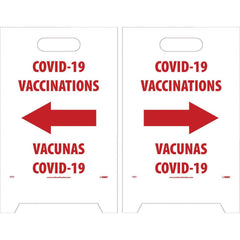 NMC - Cone & A Frame Floor Signs Shape: Rectangle Type: COVID-19 - USA Tool & Supply