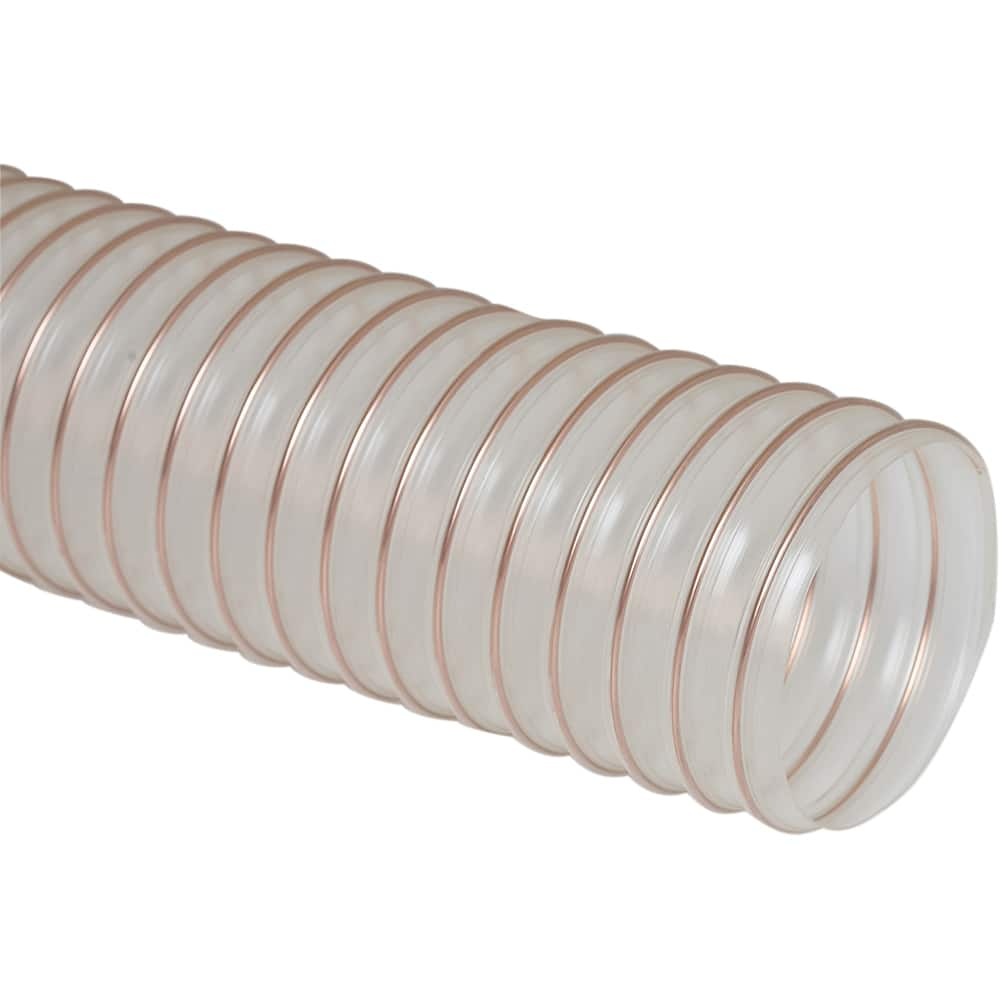 Flexaust - Vacuum & Duct Hose; Inside Diameter (Inch): 6 ; Working Pressure (psi): 19.000 ; Vacuum Rating: 15 ; Material: Urethane ; Length (Feet): 25 ; Color: Clear - Exact Industrial Supply