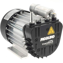 Thomas - Rotary Vane-Type Vacuum Pumps Voltage: 120 VAC Length (Decimal Inch): 8.2300 - USA Tool & Supply