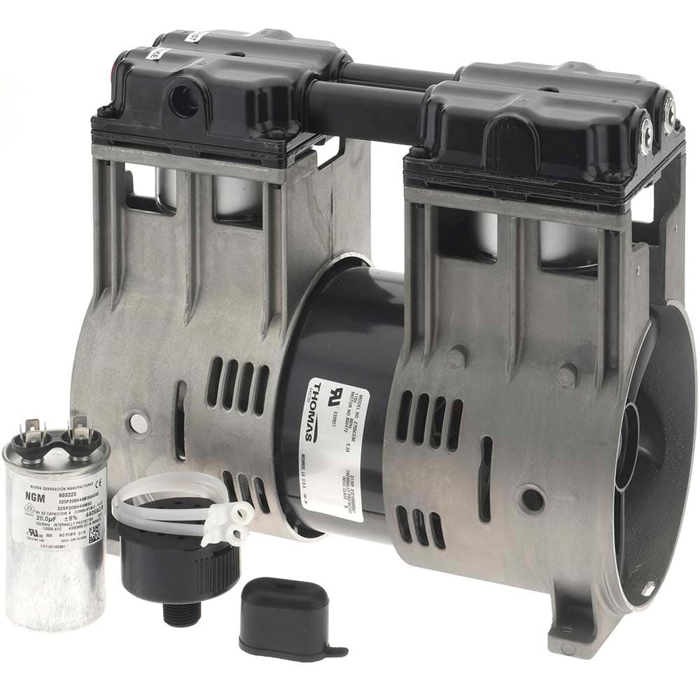 Thomas - Piston-Type Vacuum Pumps Type: Vacuum Voltage: 115 VAC - USA Tool & Supply