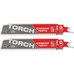 Milwaukee Tool - Reciprocating Saw Blades Blade Material: Carbide Blade Length (Inch): 6 - USA Tool & Supply