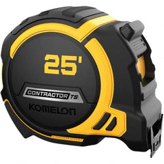 Komelon - 25' x 1-1/4" Hi-Vis Yellow/White Blade Tape Measure - USA Tool & Supply