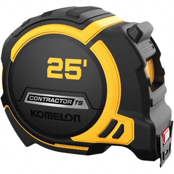 Komelon - 25' x 1-1/4" Hi-Vis Yellow/White Blade Tape Measure - USA Tool & Supply