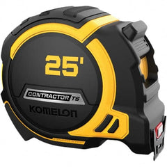 Komelon - 25' x 1-1/4" Hi-Vis Yellow/White Blade Tape Measure - USA Tool & Supply