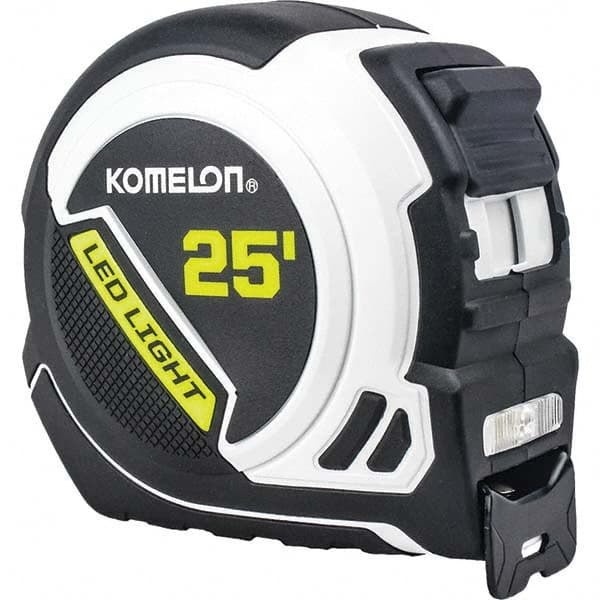 Komelon - 25' x 1" Hi-Vis Yellow/White Blade Tape Measure - USA Tool & Supply