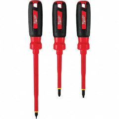 Milwaukee Tool - Screwdriver Sets Screwdriver Types Included: Slotted Number of Pieces: 3 - USA Tool & Supply