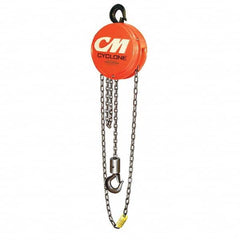Cyclone - 12,000 Lb Capacity, 20' Lift Height, Chain Manual Hoist - USA Tool & Supply