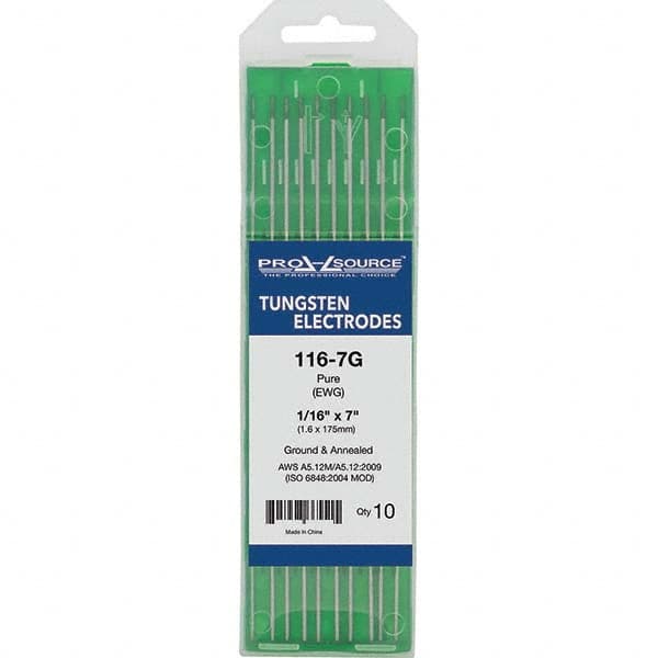 PRO-SOURCE - Tungsten Electrodes Type: Pure Diameter (Inch): 1/16 - USA Tool & Supply