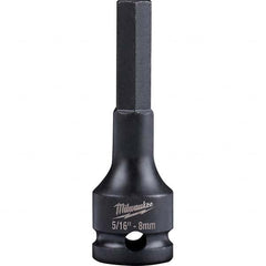 Milwaukee Tool - Impact Hex & Torx Bit Sockets Drive Size (Inch): 3/8 Hex Size (mm): 8.0 - USA Tool & Supply