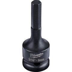 Milwaukee Tool - Impact Hex & Torx Bit Sockets Drive Size (Inch): 1/2 Hex Size (mm): 8.0 - USA Tool & Supply