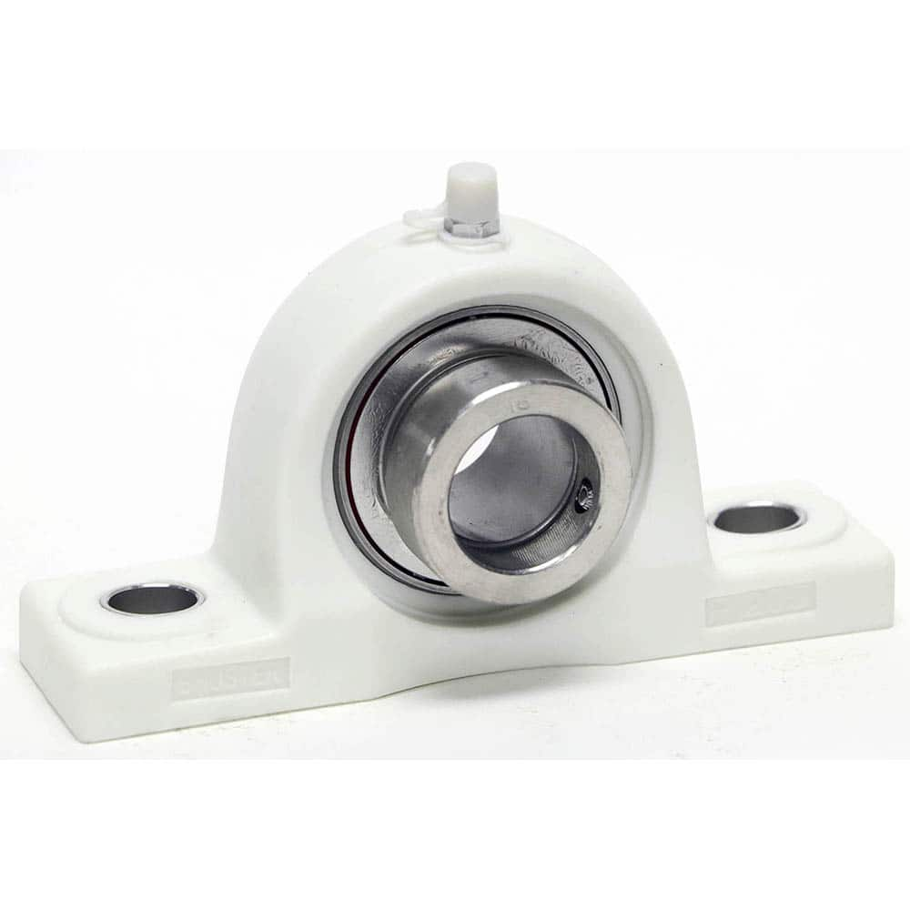 Shuster - SNATP206-19, 1-3/16" ID, 164mm OAL x 83.5mm OAH46mm Wide, Ball Bearing Pillow Block - Exact Industrial Supply