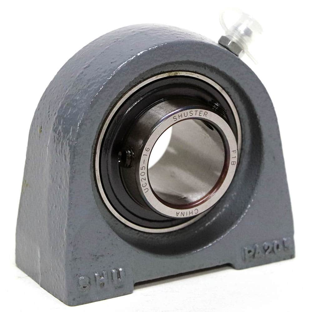 Shuster - UCPA205, 25mm ID, 3" OAL x 71.4mm OAH x 1-1/2" Wide, Tap Base Pillow Block - Exact Industrial Supply