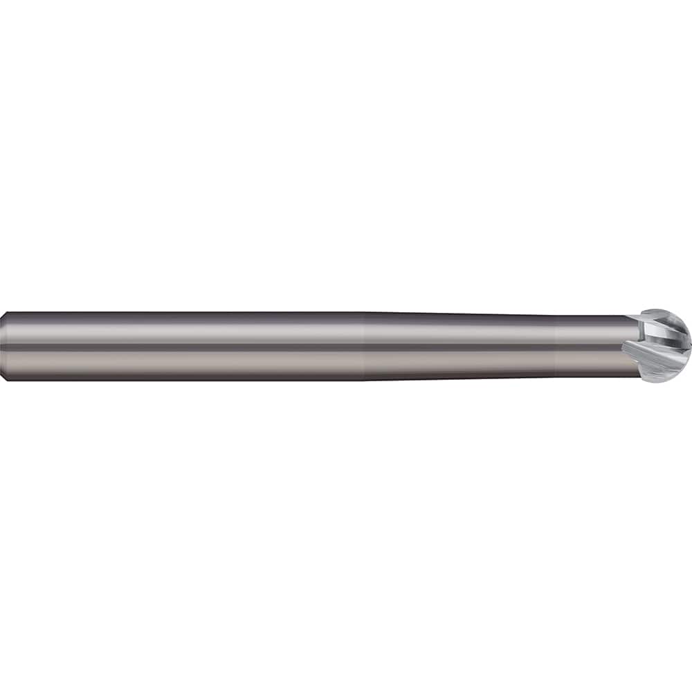 Micro 100 - 8mm Diam 220° Wrap Angle 5.4mm LOC 3-Flute Uncoated Undercut End Mill - Exact Industrial Supply