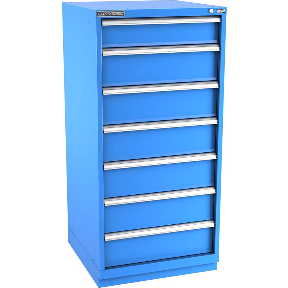 Storage Cabinet: 28-1/4″ Wide, 28-1/2″ Deep, 59-1/2″ High 440 lb Capacity, 7 Drawer