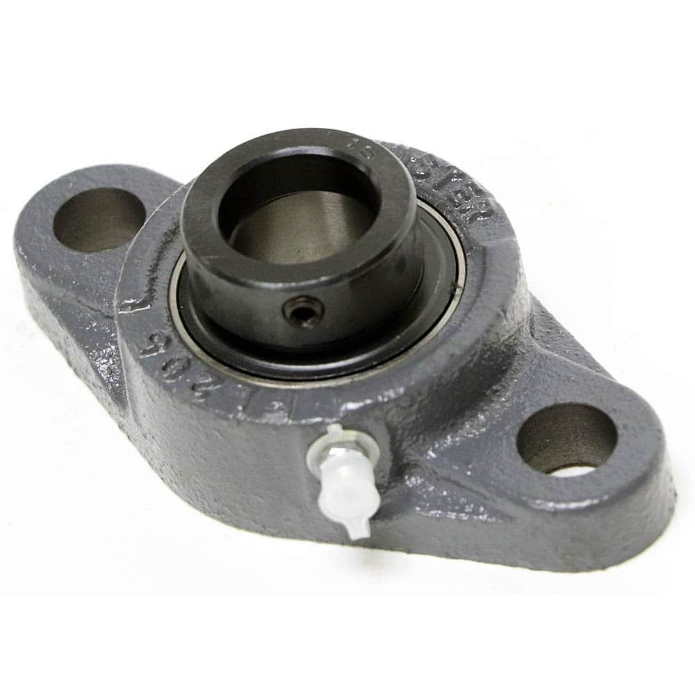 Shuster - NAFL204-12, 3/4" ID, 2-3/8" OAL x 113mm OAH, 2-Bolt Flange Bearing - Exact Industrial Supply