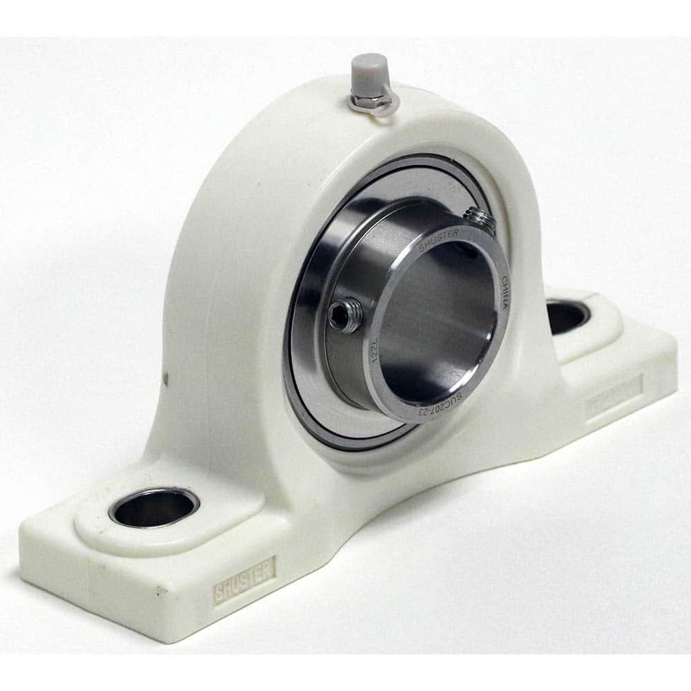 Shuster - SUCTP205-16, 1" ID, 140.5mm OAL x 71.5mm OAH37.5mm Wide, Ball Bearing Pillow Block - Exact Industrial Supply