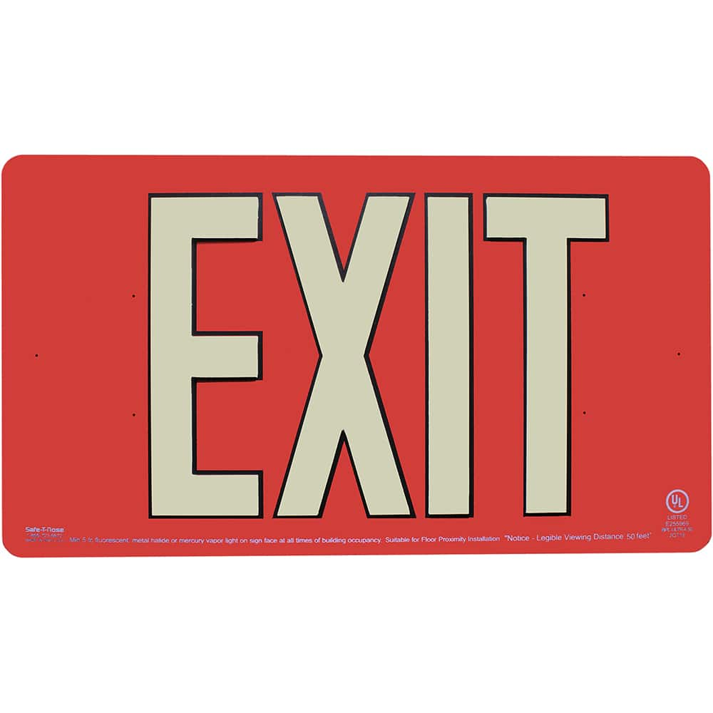 Safe-T-Nose - 9" x 16" Fire & Exit Sign - Exact Industrial Supply