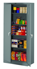 36"W x 18"D x 78"H Storage Cabinet, Knocked-Down, with 4 Adj. Shelves, Levelers, - USA Tool & Supply