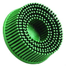 Scotch-Brite Roloc Bristle Disc RD-ZB 50 TR Green 2″ × 5/8″ Tapered - USA Tool & Supply