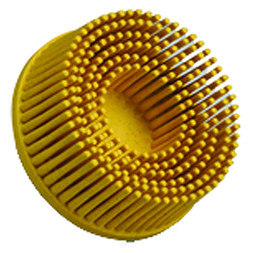 Scotch-Brite Roloc Bristle Disc RD-ZB 80 TR Yellow 2″ × 5/8″ Tapered - USA Tool & Supply