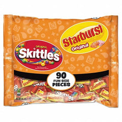 Wrigley's - Snacks, Cookies, Candy & Gum Breakroom Accessory Type: Candy Breakroom Accessory Description: Skittles/Starburst Fun Size, Variety, Individually Wrapped - USA Tool & Supply