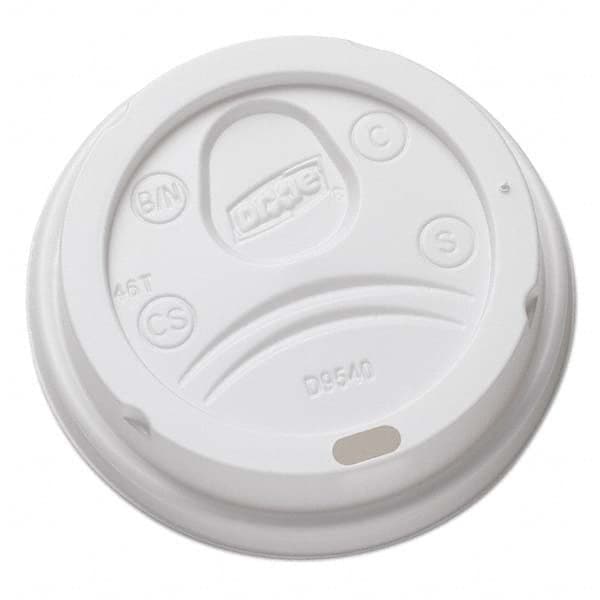 Dixie - Sip-Through Dome Hot Drink Lids for 10 oz Cups, White, 100/Pack, 1000/Carton - USA Tool & Supply