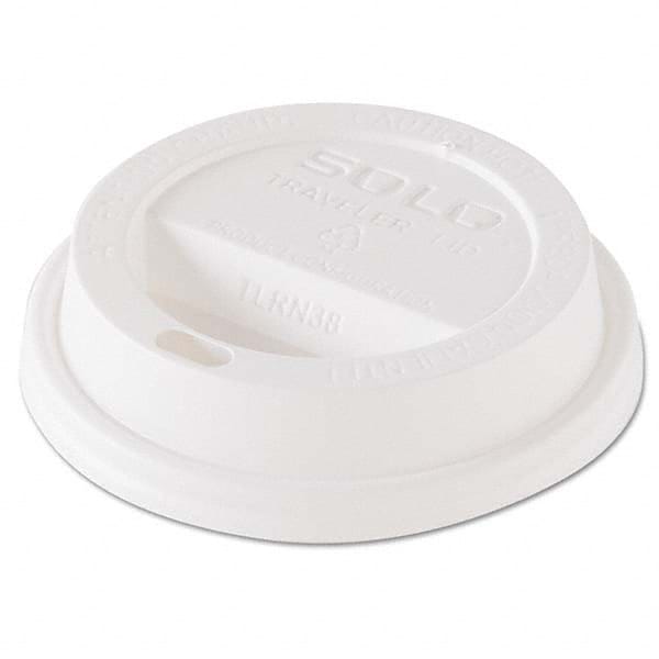 DART - Traveler Dome Hot Cup Lid, Fits 8 oz Cups, White, 100/Pack, 10 Packs/Carton - USA Tool & Supply