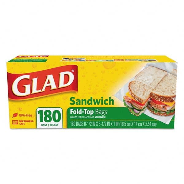 Glad - Reclosable Food & Sandwich Bags Volume Capacity: 1 Gal. Width (Inch): 6-1/2 - USA Tool & Supply