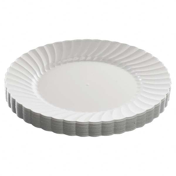WNA - Classicware Plastic Dinnerware, Plates, Plastic, White, 9in, 12/Bag, 15/Carton - USA Tool & Supply