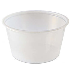 Fabri-Kal - Portion Cups, 4 oz, Clear, 125/Sleeve, 20 Sleeves/Carton - USA Tool & Supply