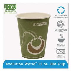 ECO PRODUCTS - Evolution World 24% Recycled Content Hot Cups - 12 oz, 50/PK, 20 PK/CT - USA Tool & Supply